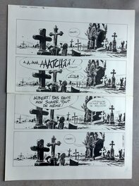 Marc Hardy - Planche originale 132 encrée de Pierre Tombal signée Marc Hardy et Cauvin - Comic Strip