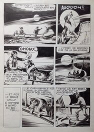 Comic Strip - Fergal (Gallieno Ferri - Atelier Chott) Thunder Jack Planche Originale 35 Nuit Wally Encre de Chine petit format RANCHO Bd 1955